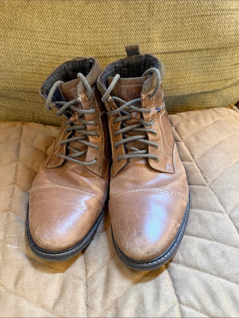 Franco Fortini Men's Brown Leather Chukka Boots